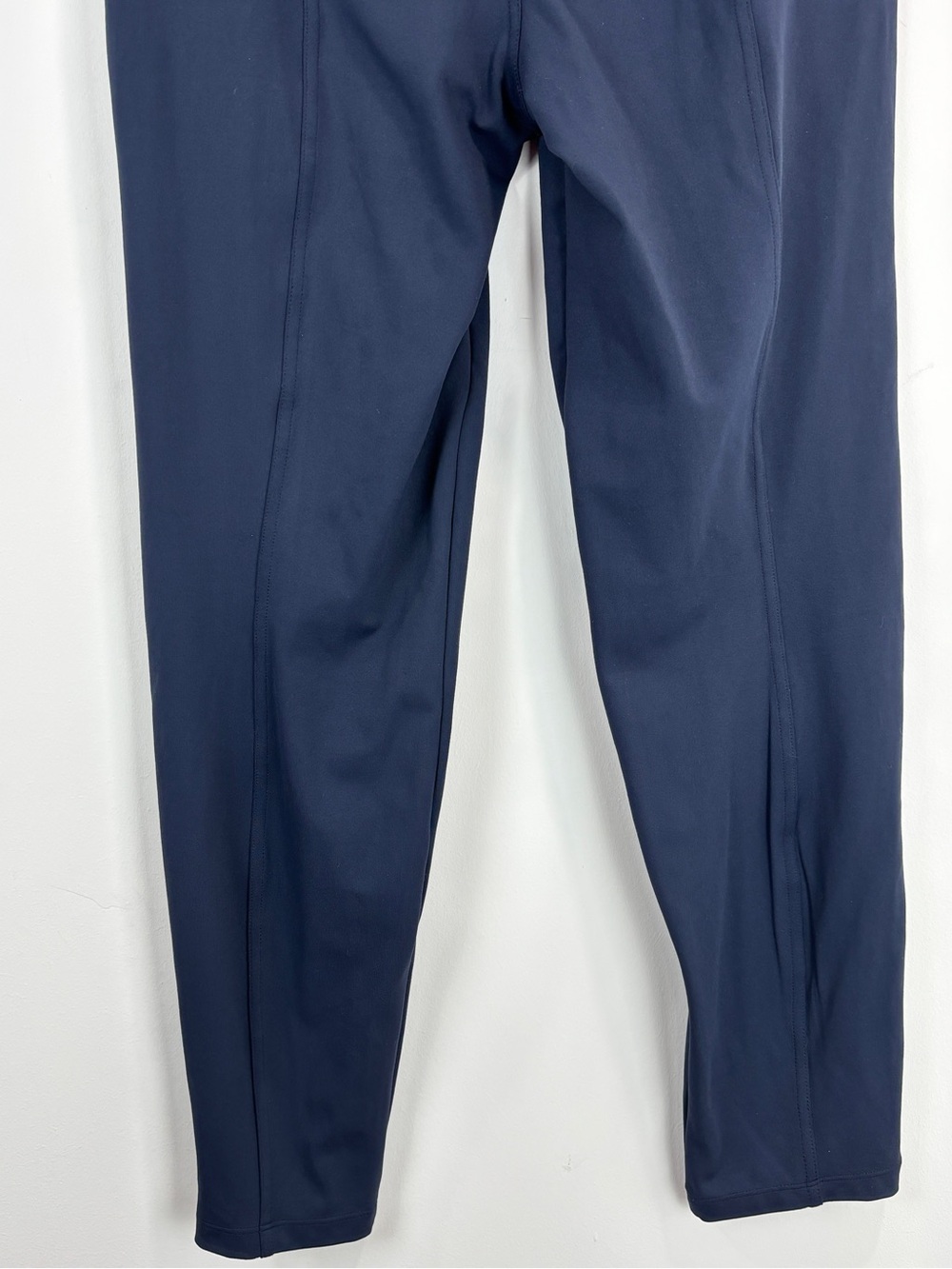 Halara Navy Blue High Waisted Athletic Leggings Cropped Ankle Zip Pocket Stretch - Picture 8 of 14